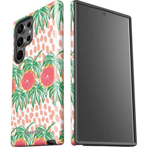 Bouffants and Broken Hearts Graphic Grapefruit Galaxy S23 Ultra Pro Case