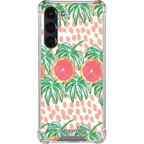Bouffants and Broken Hearts Graphic Grapefruit Galaxy S24 FE Clear Case