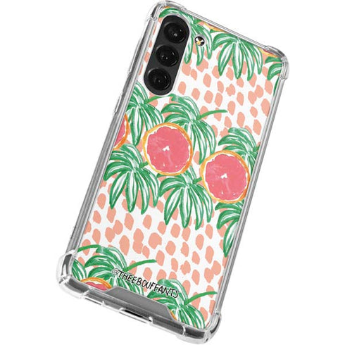 Bouffants and Broken Hearts Graphic Grapefruit Galaxy S24 FE Clear Case