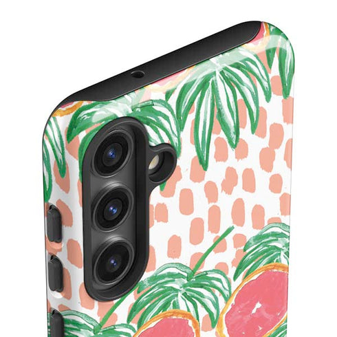 Bouffants and Broken Hearts Graphic Grapefruit Galaxy S25 Impact Case