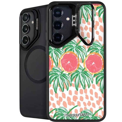 Bouffants and Broken Hearts Graphic Grapefruit Galaxy S24 Kickstand Case