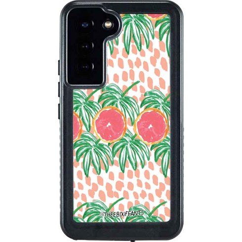 Bouffants and Broken Hearts Graphic Grapefruit Galaxy S24 Plus Waterproof Case