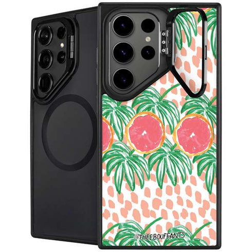 Bouffants and Broken Hearts Graphic Grapefruit Galaxy S25 Ultra Kickstand Case