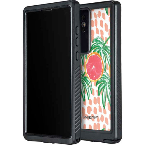 Bouffants and Broken Hearts Graphic Grapefruit Galaxy S24 Ultra Waterproof Case