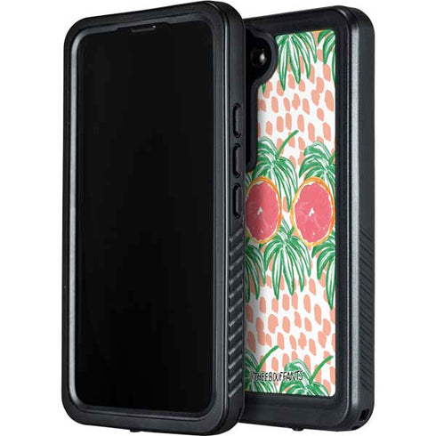 Bouffants and Broken Hearts Graphic Grapefruit Galaxy S24 Waterproof Case