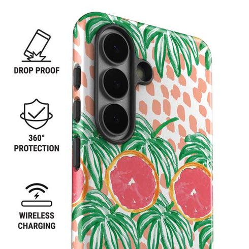 Bouffants and Broken Hearts Graphic Grapefruit Galaxy S26 Impact Case