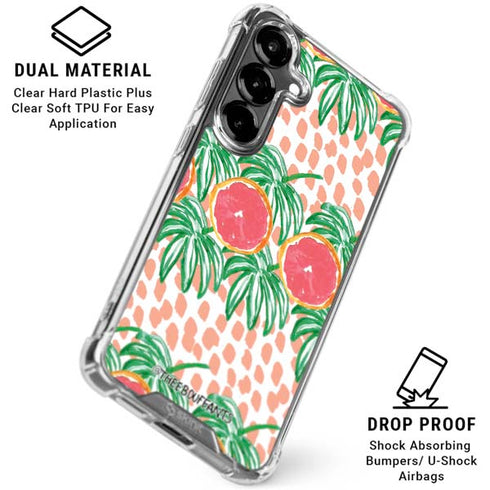 Bouffants and Broken Hearts Graphic Grapefruit Galaxy S26 Plus Clear Case