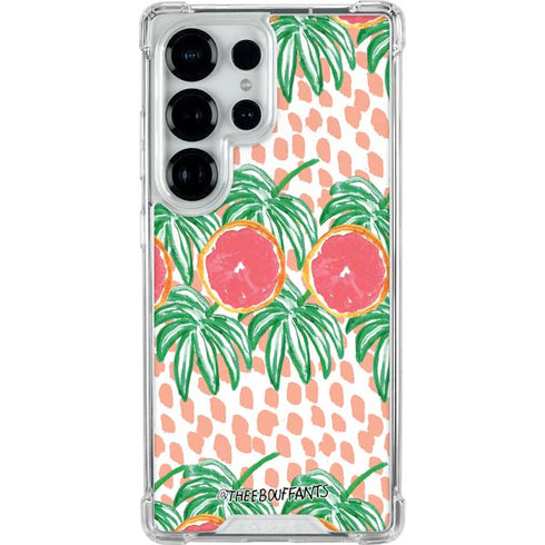 Bouffants and Broken Hearts Graphic Grapefruit Galaxy S26 Ultra Clear Case