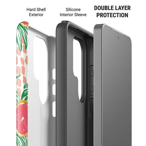 Bouffants and Broken Hearts Graphic Grapefruit Galaxy S26 Ultra Impact Case