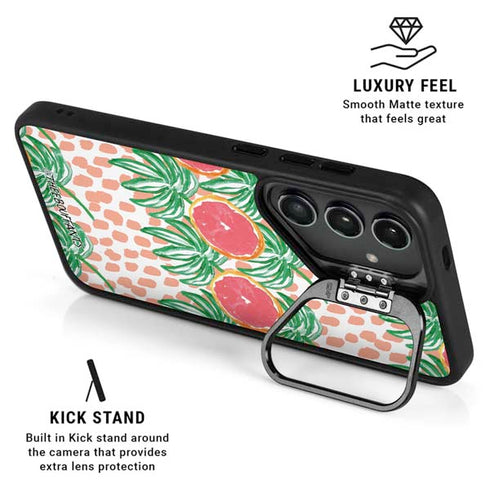 Bouffants and Broken Hearts Graphic Grapefruit Galaxy S26 Ultra Kickstand Case