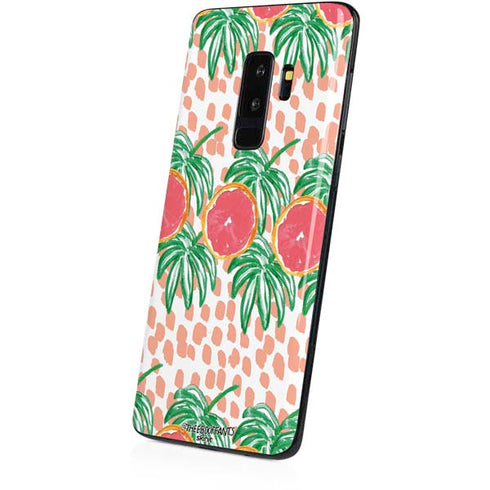 Bouffants and Broken Hearts Graphic Grapefruit Galaxy S9 Plus Skin
