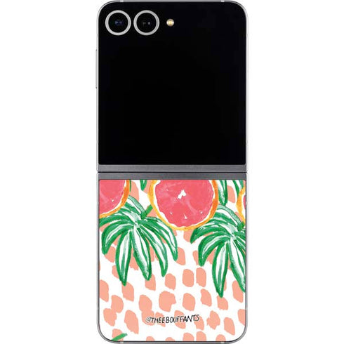Bouffants and Broken Hearts Graphic Grapefruit Galaxy Z Flip6 Skin