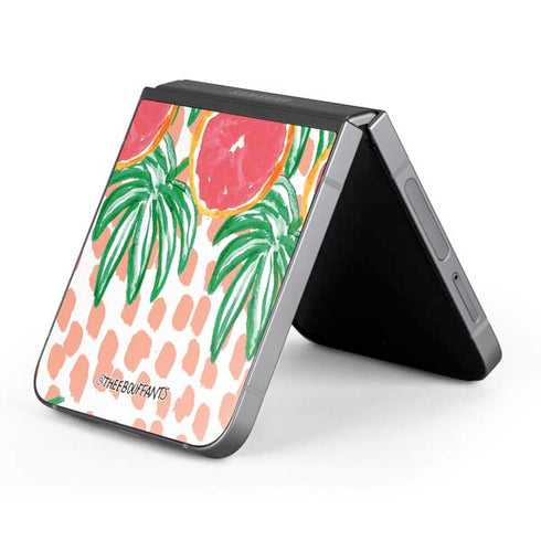 Bouffants and Broken Hearts Graphic Grapefruit Galaxy Z Flip6 Skin