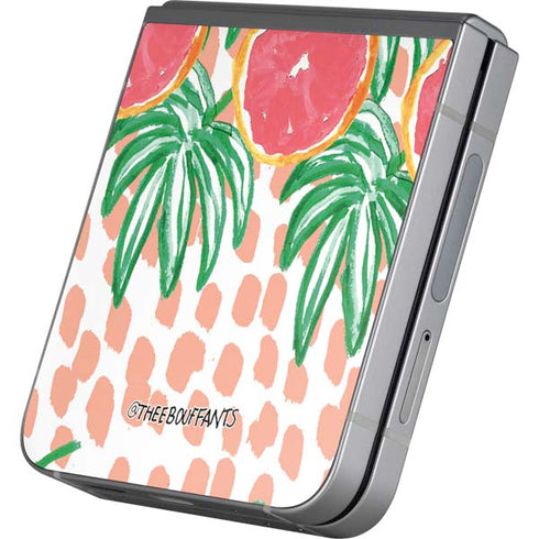 Bouffants and Broken Hearts Graphic Grapefruit Galaxy Z Flip6 Skin