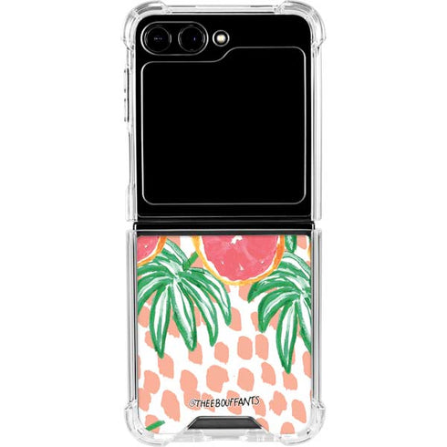 Bouffants and Broken Hearts Graphic Grapefruit Galaxy Z Flip6 Clear Case