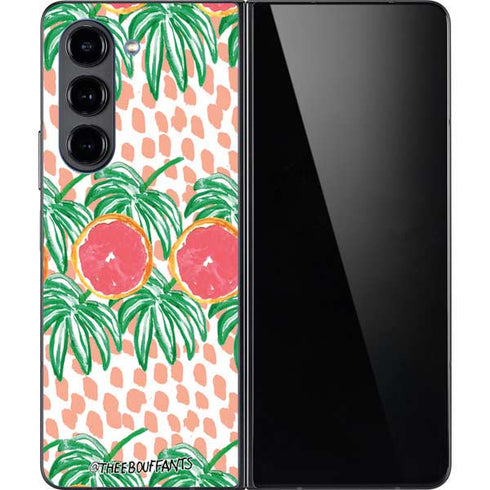 Bouffants and Broken Hearts Graphic Grapefruit Galaxy Z Fold5 5G Skin
