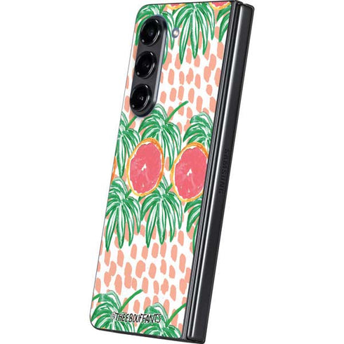 Bouffants and Broken Hearts Graphic Grapefruit Galaxy Z Fold5 5G Skin