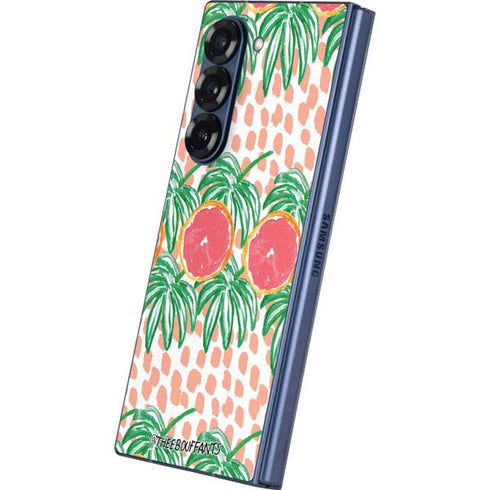 Bouffants and Broken Hearts Graphic Grapefruit Galaxy Z Fold6 Skin