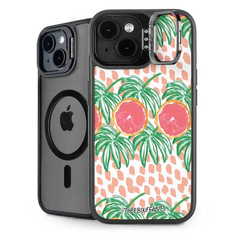 Bouffants and Broken Hearts Graphic Grapefruit iPhone 13 Kickstand Case