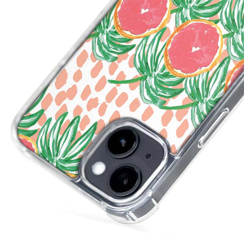 Bouffants and Broken Hearts Graphic Grapefruit iPhone 14 MagSafe Case