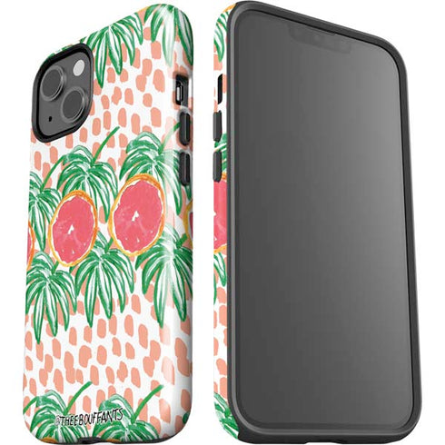 Bouffants and Broken Hearts Graphic Grapefruit iPhone 15 Impact Case