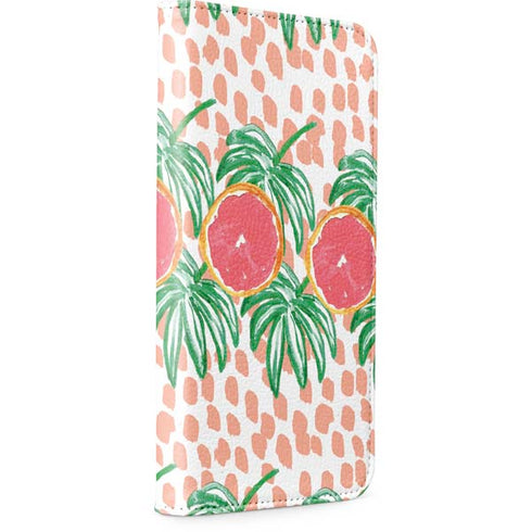 Bouffants and Broken Hearts Graphic Grapefruit iPhone 15 Plus Folio Case