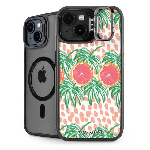 Bouffants and Broken Hearts Graphic Grapefruit iPhone 15 Plus Kickstand Case