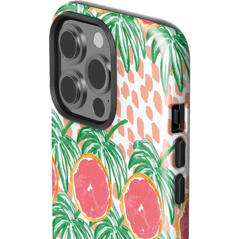 Bouffants and Broken Hearts Graphic Grapefruit iPhone 15 Pro Impact Case