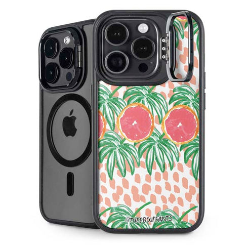 Bouffants and Broken Hearts Graphic Grapefruit iPhone 15 Pro Max Kickstand Case