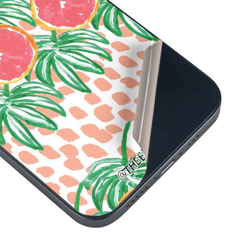 Bouffants and Broken Hearts Graphic Grapefruit iPhone 15 Skin