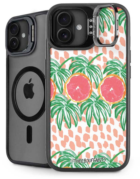Bouffants and Broken Hearts Graphic Grapefruit iPhone 16 Kickstand Case