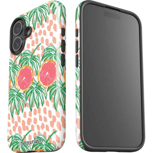 Bouffants and Broken Hearts Graphic Grapefruit iPhone 16 Plus Impact Case