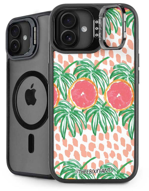 Bouffants and Broken Hearts Graphic Grapefruit iPhone 16 Plus Kickstand Case