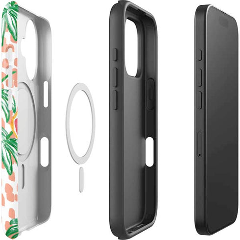 Bouffants and Broken Hearts Graphic Grapefruit iPhone 16 Plus Magsafe Impact Case
