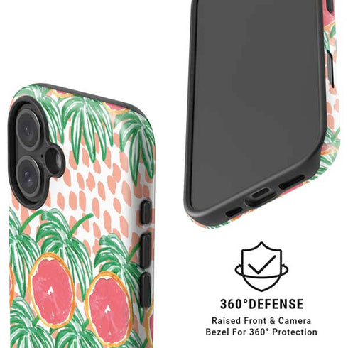 Bouffants and Broken Hearts Graphic Grapefruit iPhone 16 Plus Magsafe Impact Case