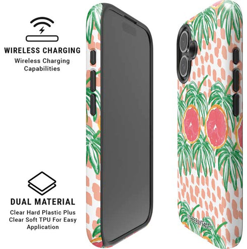 Bouffants and Broken Hearts Graphic Grapefruit iPhone 16 Plus Magsafe Impact Case