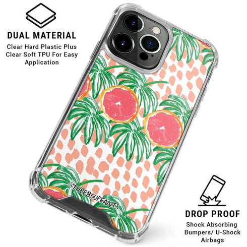 Bouffants and Broken Hearts Graphic Grapefruit iPhone 16 Pro Clear Case
