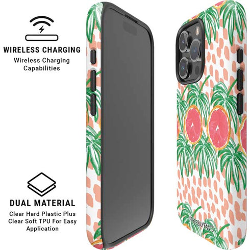 Bouffants and Broken Hearts Graphic Grapefruit iPhone 16 Pro Max Magsafe Impact Case