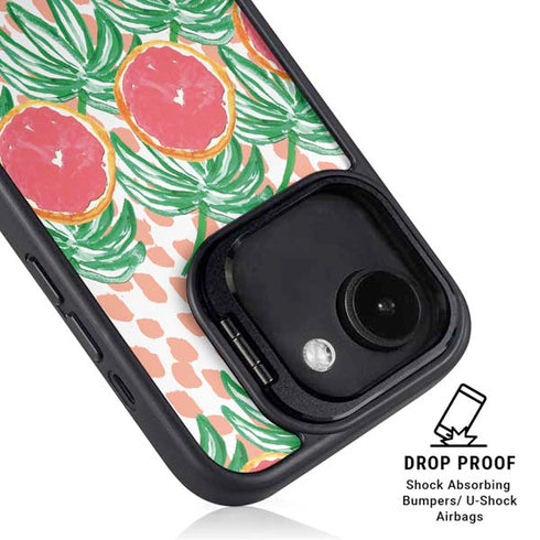 Bouffants and Broken Hearts Graphic Grapefruit iPhone 16e Kickstand Case
