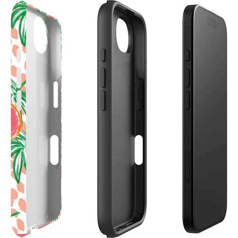 Bouffants and Broken Hearts Graphic Grapefruit iPhone 16e Impact Case