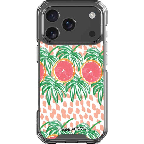 Bouffants and Broken Hearts Graphic Grapefruit iPhone 18 Pro Clear Case