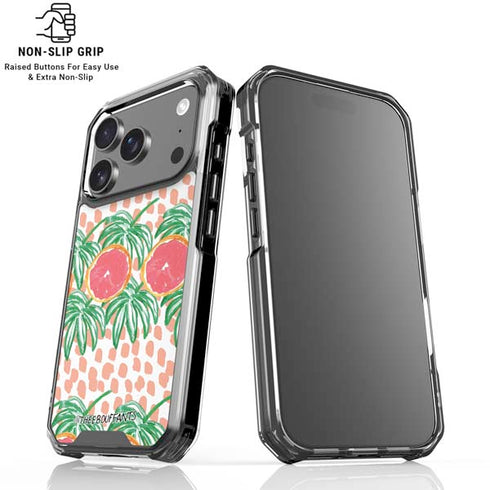 Bouffants and Broken Hearts Graphic Grapefruit iPhone 18 Pro Clear Case
