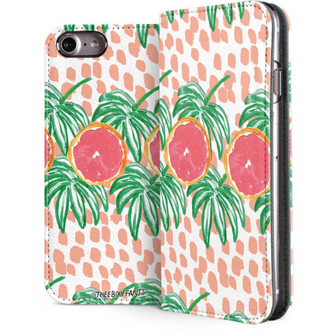Bouffants and Broken Hearts Graphic Grapefruit iPhone 8 Folio Case