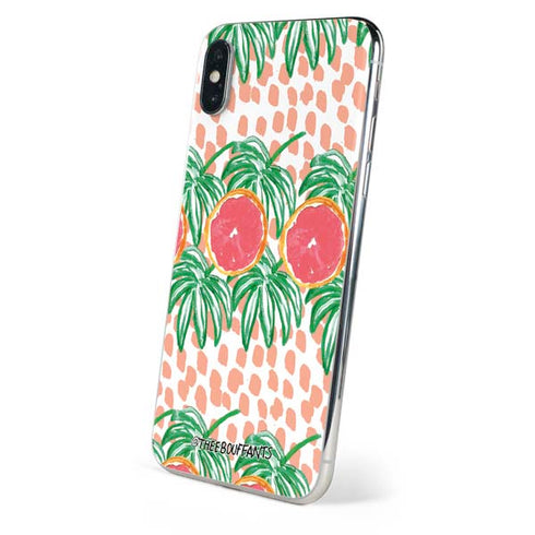Bouffants and Broken Hearts Graphic Grapefruit iPhone XS Skin