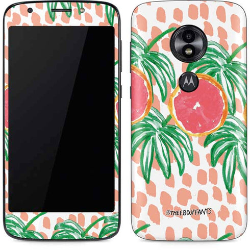 Bouffants and Broken Hearts Graphic Grapefruit Moto E5 Play Skin
