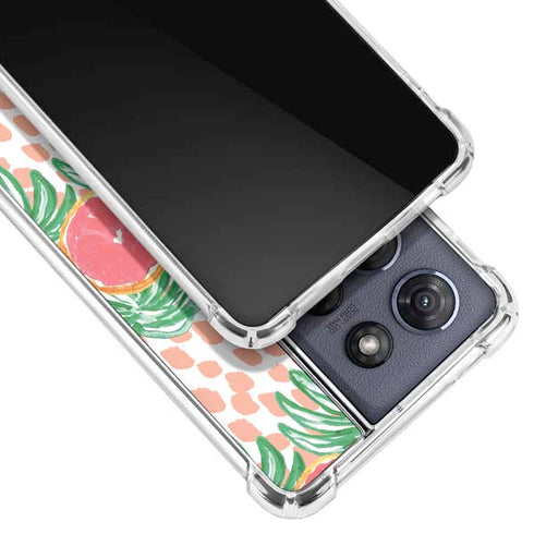 Bouffants and Broken Hearts Graphic Grapefruit Moto G 5G (2025) Clear Case