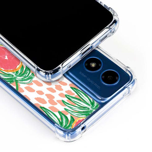 Bouffants and Broken Hearts Graphic Grapefruit Moto G Play 4G (2024) Clear Case