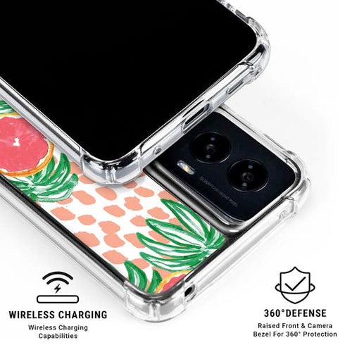 Bouffants and Broken Hearts Graphic Grapefruit Moto G Power 5G (2024) Clear Case
