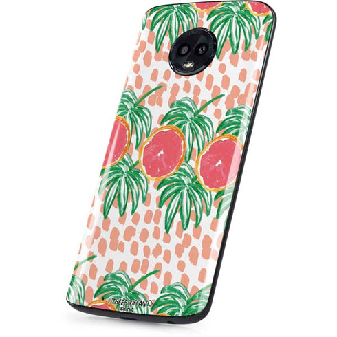 Bouffants and Broken Hearts Graphic Grapefruit Moto G6 Skin