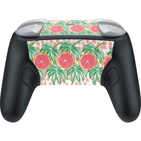 Bouffants and Broken Hearts Graphic Grapefruit Nintendo Switch 2 (2025) Pro Controller Skin